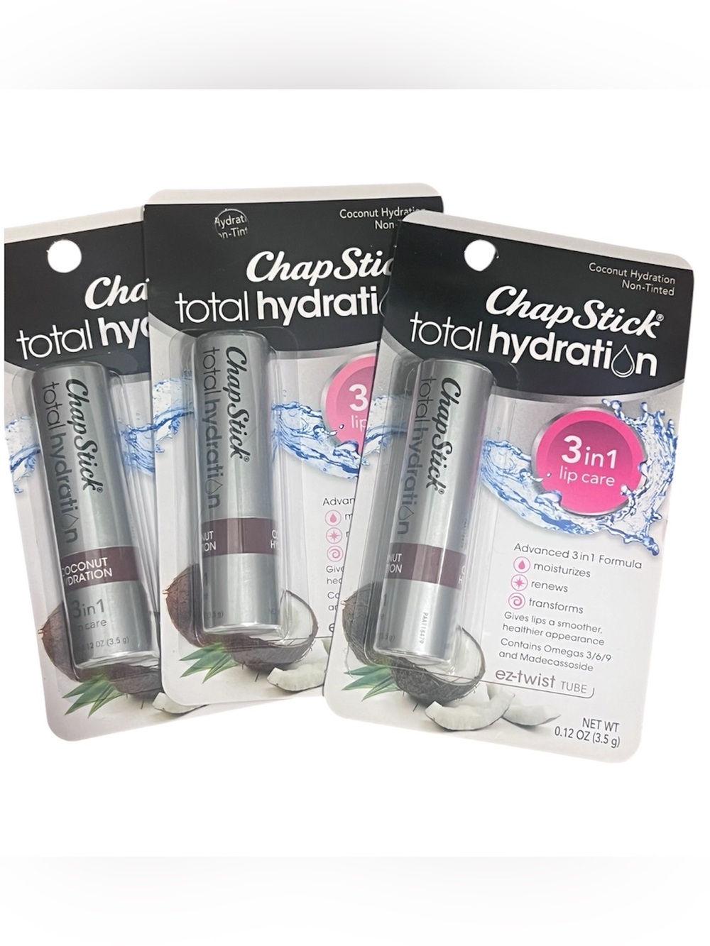 ChapStick Total Hydration 3-in-1 Lip Care - Coconut Hydration